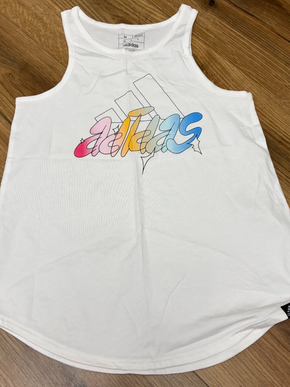 adidas Girl’s Crew Neck White Tank Top Size M ( 10/12 )
